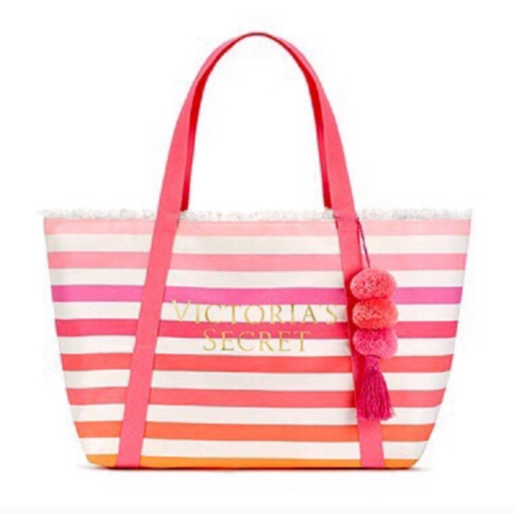 Victoria’s Secret Striped Beach Tote Bag